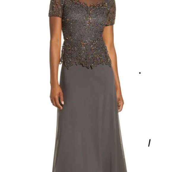 Brown Pisarro Nights Cocktail dress 8P to ankle length - Picture 1 of 9